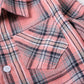 Sangtree Boys Long Sleeves Flannel Plaid Button Down Shirt Tops Pink Plaid, 12-18 Months = Tag 80