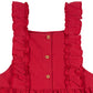 Gerber Baby Girls Toddler 2 Piece Overall Dress Set, Red Holly Berries, 18 Months