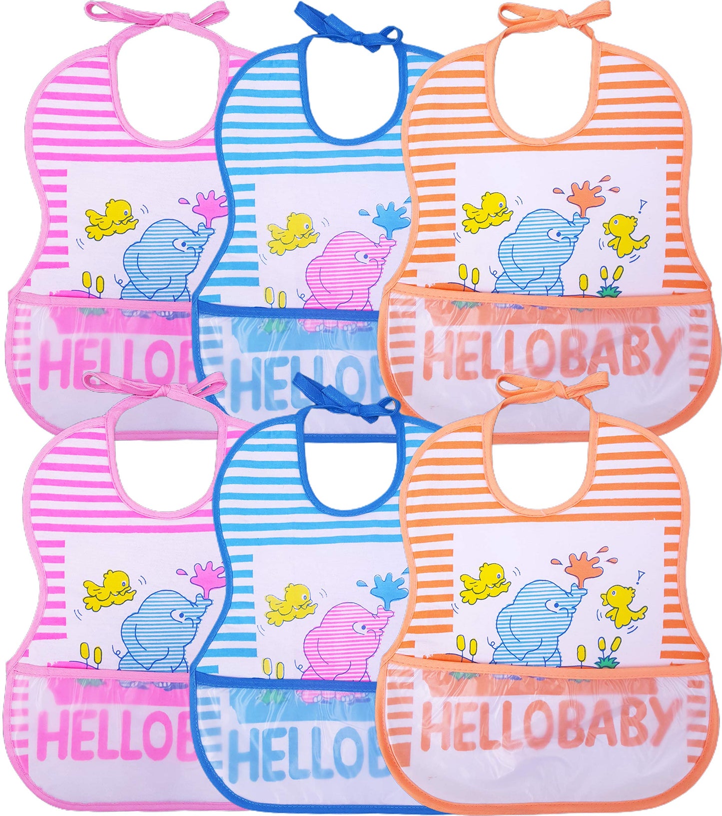 Btfash Babies Soft Button Bib For Feeding | Waterproof Bib For New Born | Washable Feeding Aprons For Infants & Toddlers | Reusa