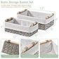 Sorbus Storage Wicker Baskets - 2 Decorative Gift Baskets For Baby Room, Bedroom, Nursery - Lined Paper Rope Baby Basket Set For