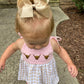 Wee Ones Girls' Classic Grosgrain Hair Bow With Scalloped Edges And Plain Wrap Center On A Weestay Hair Clip, Medium, Burgundy