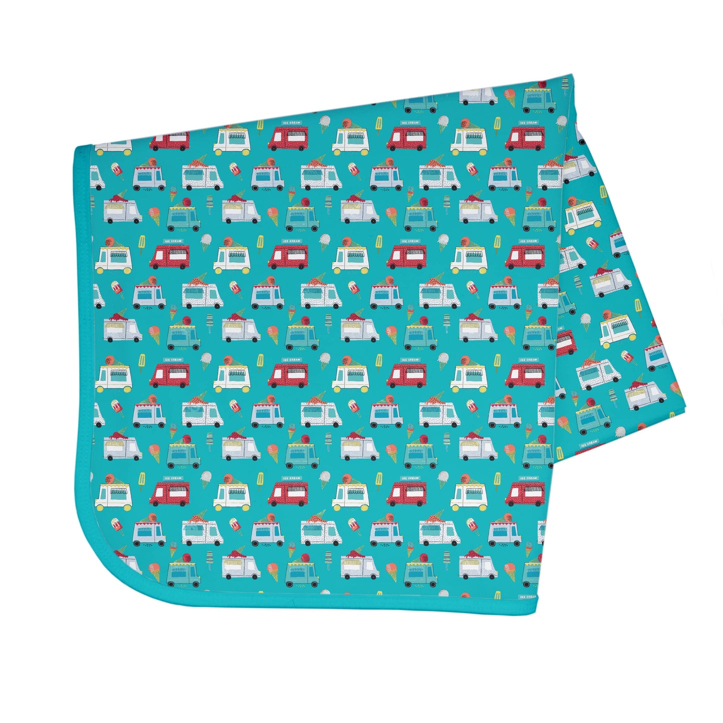 Bapronbaby Ice Cream Truck Splash Mat - Waterproof Catch-All For Under High Chairs, Floors, Tables, Playtime Or Arts & Crafts -
