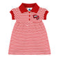 College Baby Striped Game Day Polo Dress With Bloomer - Western Kentucky Hilltoppers Logo - Red/White - 0-3 Months