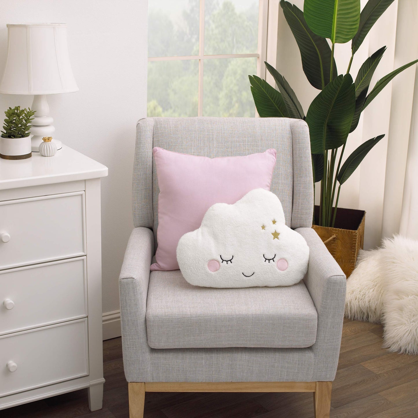 Little Love By Nojo - Plush Cloud Shaped Decorative Pillow, Decorative Nursery Pillow, Playroom D  Cor, Cute Throw Pillows, Whit