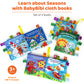 Cloth Books for Babies - Learn About Seasons, Playful Illustrations, Crinkle Pages & Cute Characters - for Babies 24 Months Old(