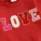 Iddolaka Toddler Baby Girls Valentines Day Outfits Long Sleeve Letter Sweatshirt Shirt Heart Flared Pants Spring Clothes (K-Love