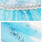 Esvaiy Girls Princess Elsa Dress Costume - Halloween Birthday Party Dress Up For Toddler Girl Kids 2T 3T 4T 5T 6T 7T 8T (4-5 Yea