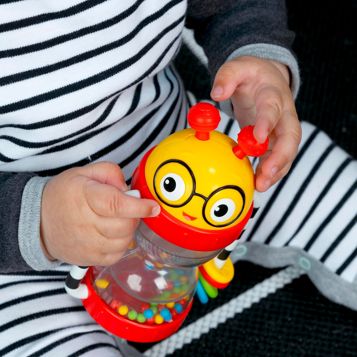 Baby Einstein Cals Sensory Shake-up Developmental Activity Rattle Toy, BPA Free, for Infants Ages 3 Months and up
