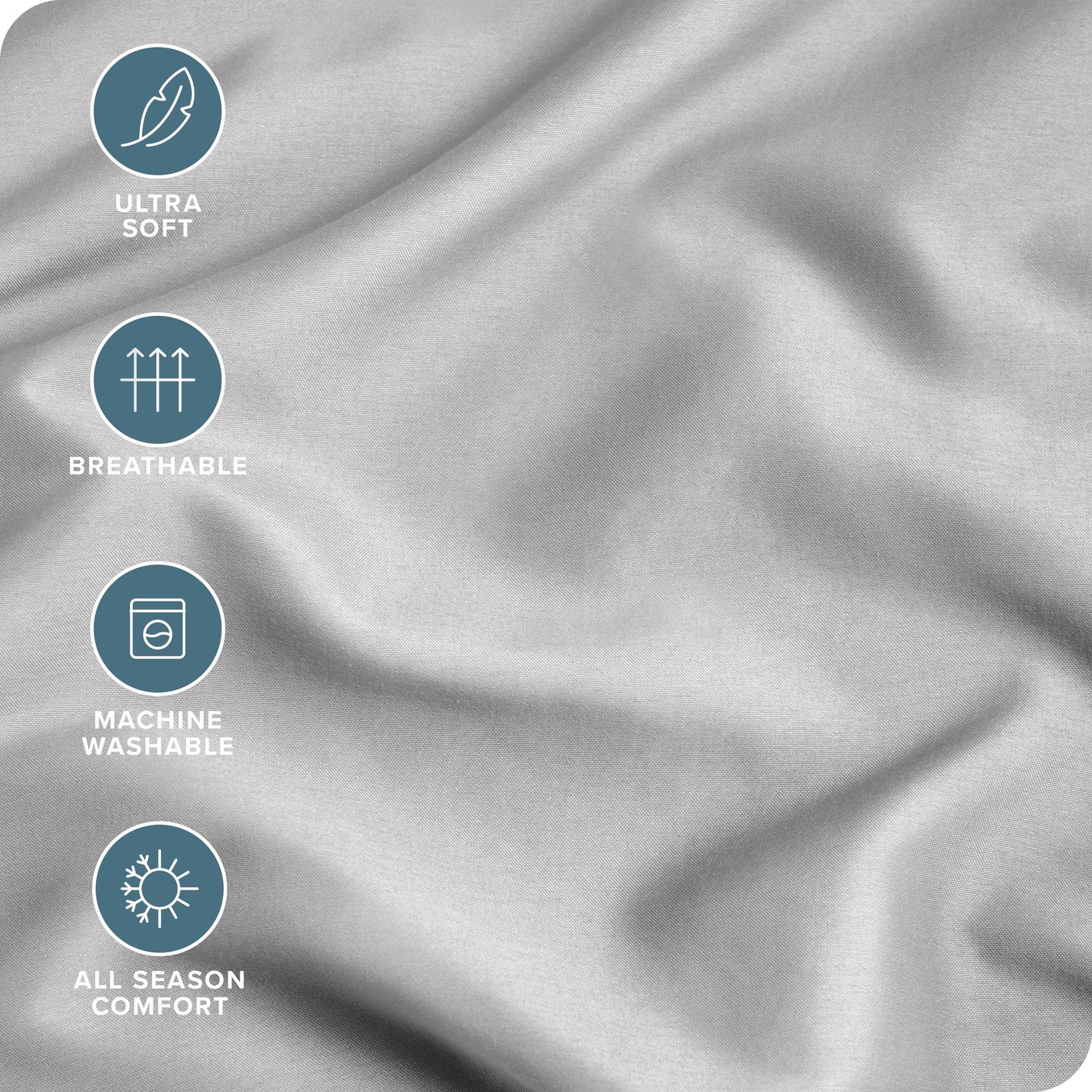 Bare Home Microfiber Pillow Cases - Toddler Size Set Of 2 Cooling Pillowcases Double Brushed Light Grey Pack Easy Care (Toddler