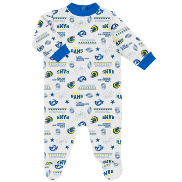 Gerber Nfl Baby Boys' 3-Piece Bodysuit, Sleep 'N Play, & Cap Set, Los Angeles Rams, 6-9 Months