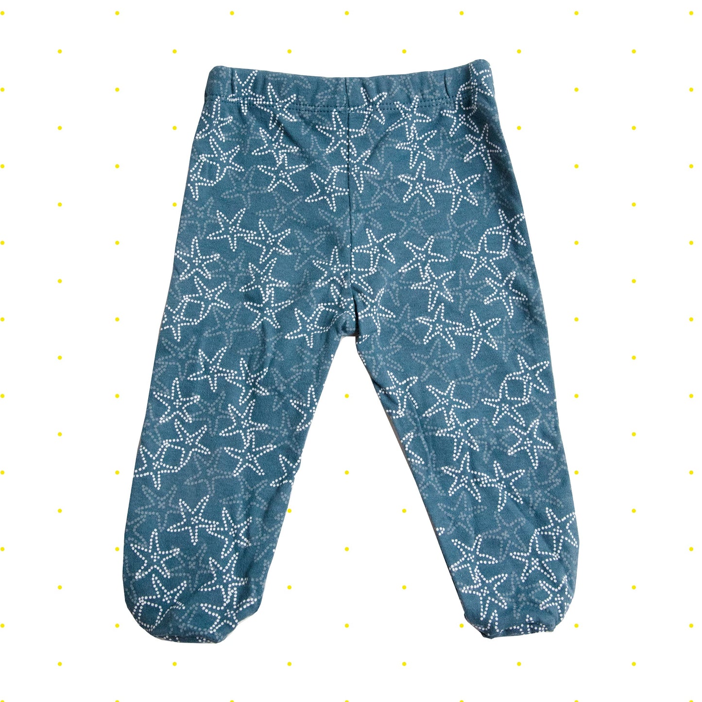 Spasilk Baby Boys' Cotton Pull On Footed Pants, Pack Of 3, Navy Ocean