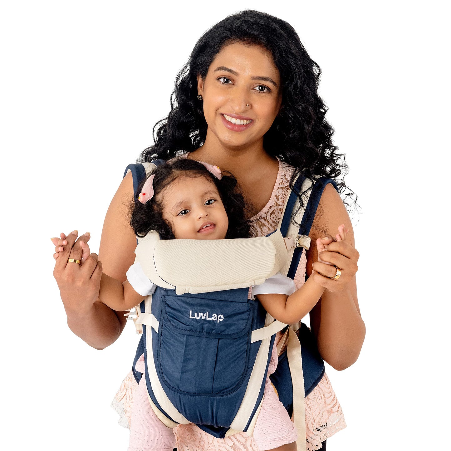Luvlap Elegant Baby Carrier With 4 Carry Positions, Baby Carrier For 4 To 24 Months Baby, Adjustable NewBorn To Toddler Carrier