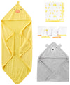 Simple Joys By Carter'S Unisex Babies' 8-Piece Towel And Washcloth Set, Grey Bear/Yellow Ducks, One Size