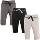 Hudson Baby Unisex Baby Cotton Pants and Leggings Black Gray, 3-6 Months
