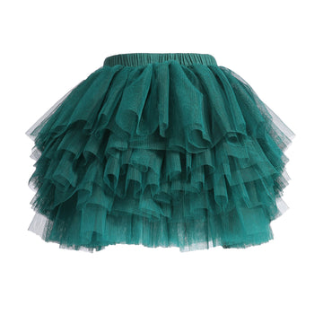 Elamccor Baby Girls' Tutu Skirt Toddler 6 Layered Tulle Tutus 1-8T Dark Green