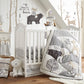 Levtex Baby - Bailey Crib Bed Set - Baby Nursery Set - Charcoal, Taupe, White - Neutral Forest Theme - 5 Piece Set Includes Quil