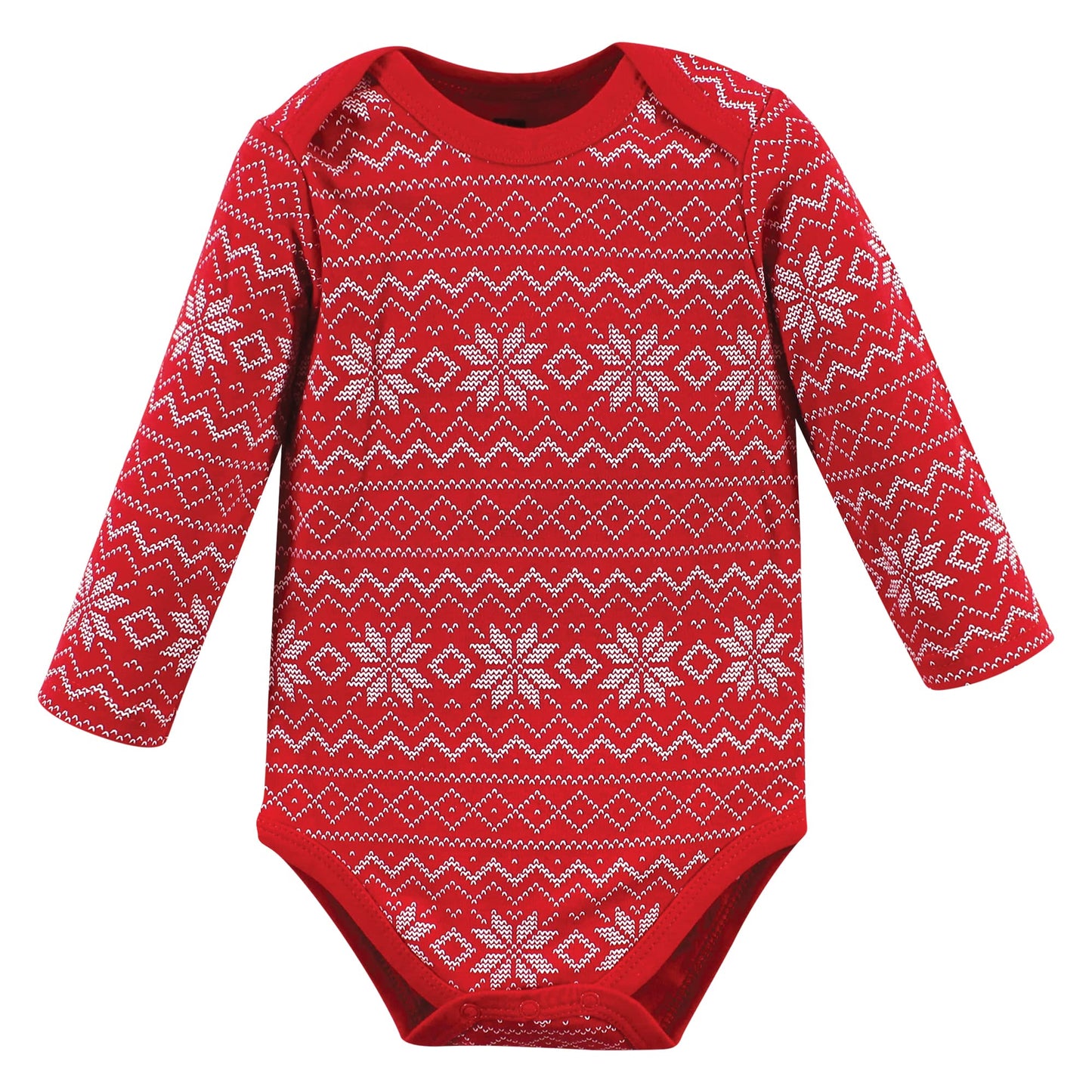 Hudson Baby Unisex Baby Cotton Long-Sleeve Bodysuits, Santa Reindeer, 6-9 Months