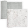 Little Unicorn 100% Organic Cotton Muslin Swaddle Blanket 2 Pack | Multi Use | Unisex (Pencil Floral)