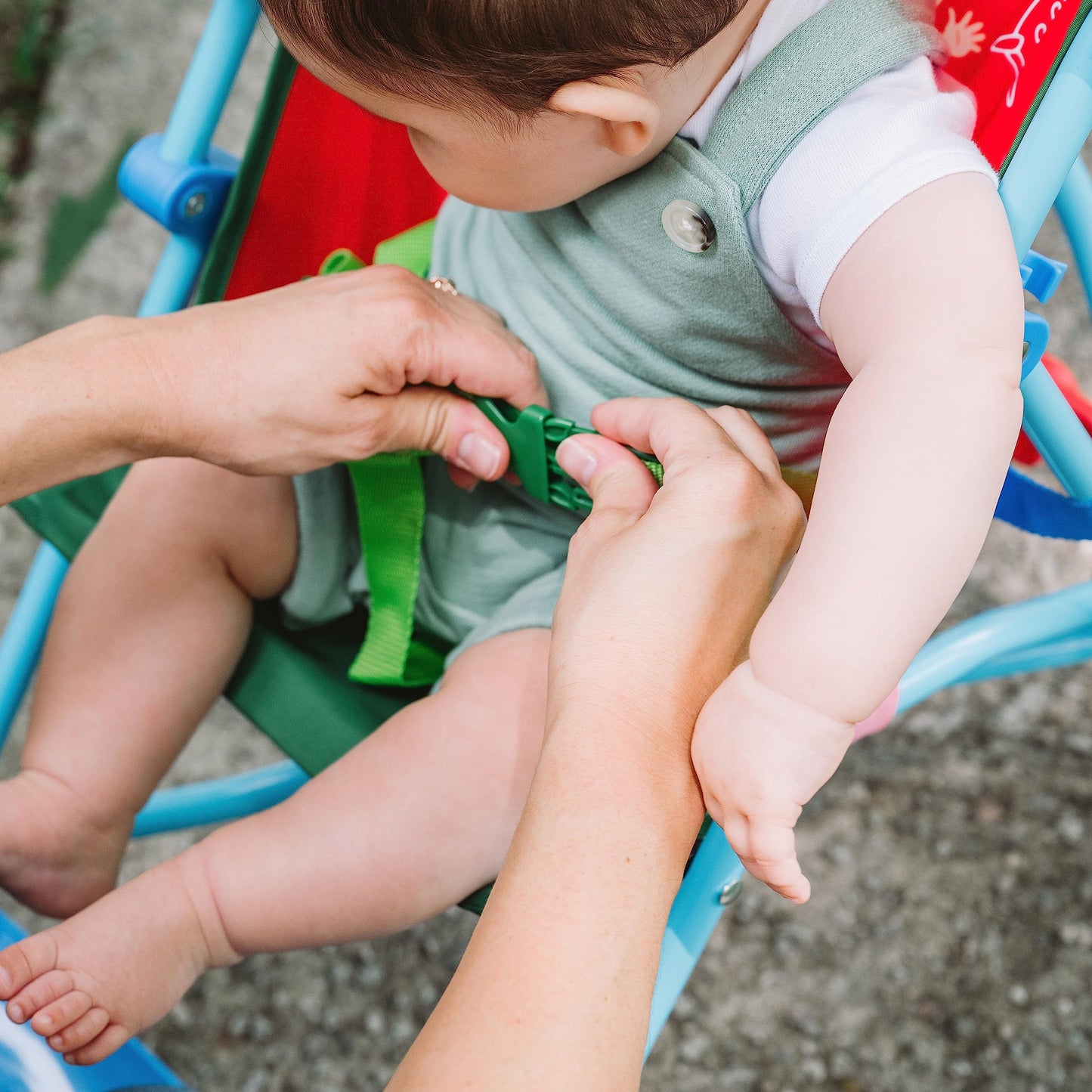 Cocomelon Umbrella Stroller With Canopy, Lightweight And Compact For Travel, 3D Stroller Red