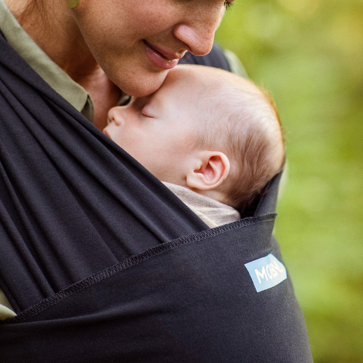 Moby Baby Wrap Carrier Evolution for Newborns to Toddlers (8-33lbs), Infant Sling Carrier, Lightweight & Hands Free Design, Adju