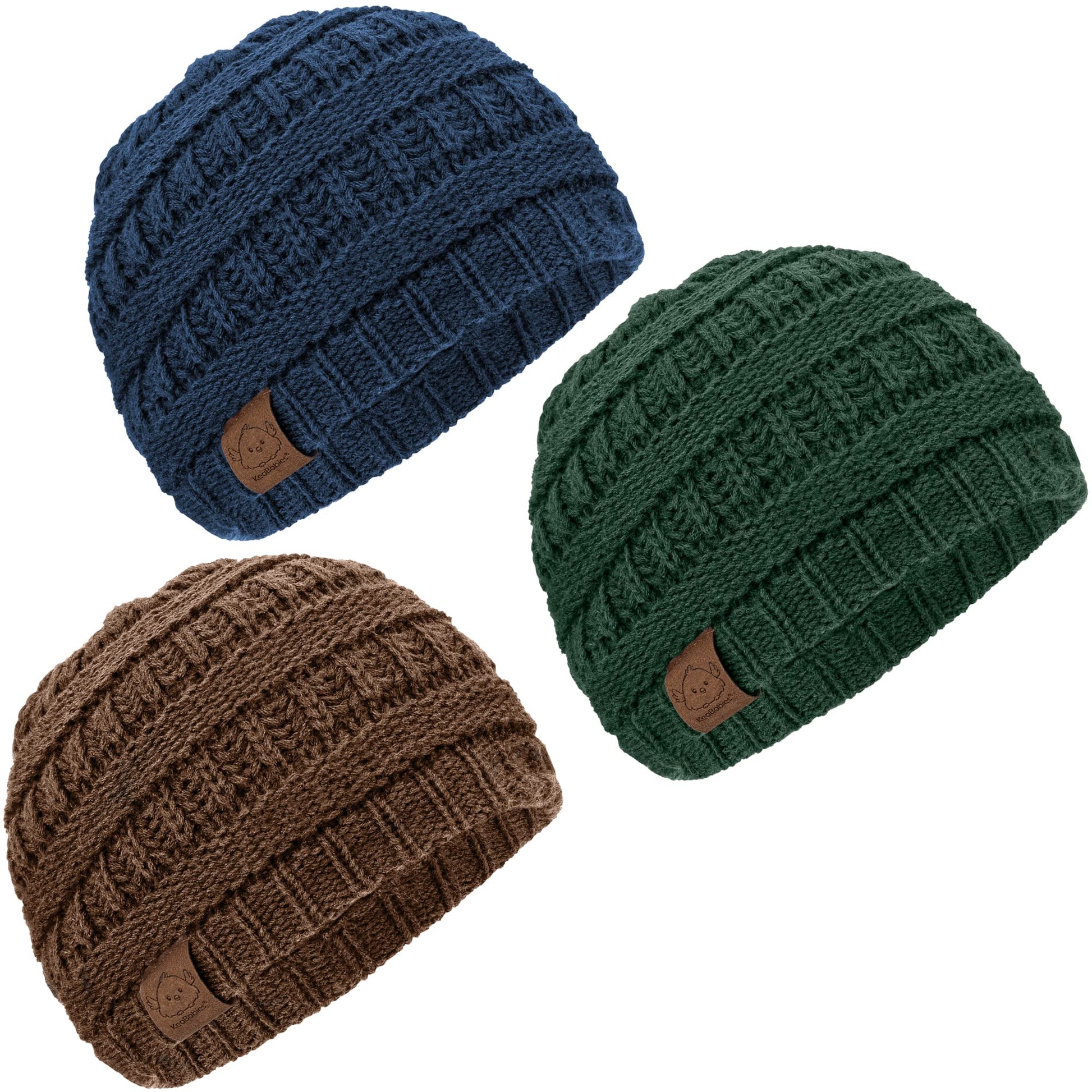 3-Pack Baby Beanies, Baby Hats - Newborn Hats, Baby Boy Hats, Baby Girl Hats For Winter (Icelandic)