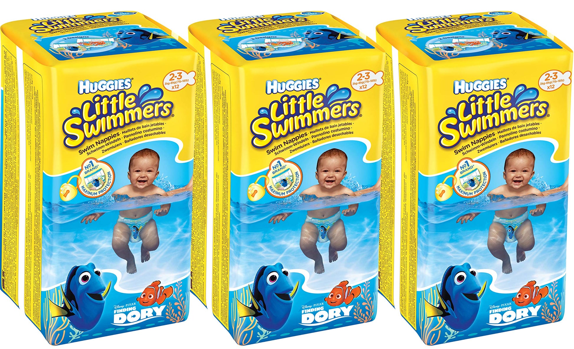 Huggies Little Swimmers Disposable Swim Diapers, X-Small (7Lb-18Lb.), (3 X 12 Pants)