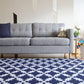 Cushmat Stylish Reversible Foam Play Mat (Large, Luxe Lite - Royal Blue Star) - Soft, Waterproof, Durable Play Mat For Infants,