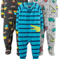 Simple Joys by Carters Baby Boys 3-Pack Loose Fit Flame Resistant Polyester Footed Pajamas Sleepwear, food/Trucks/alligator, 1
