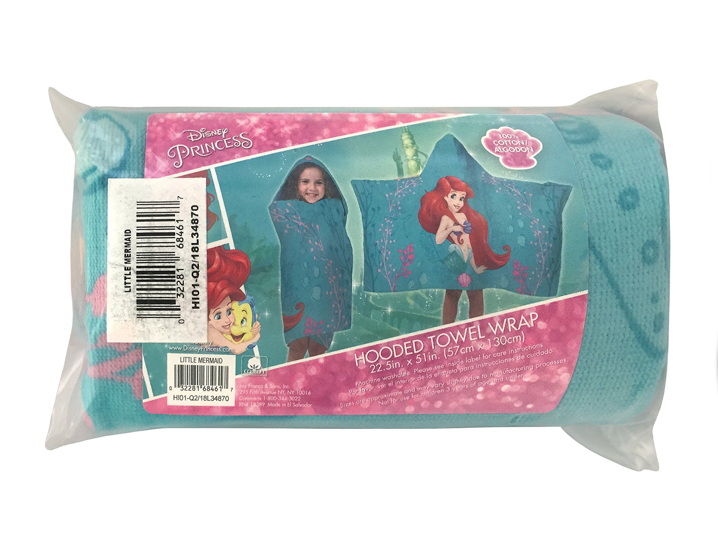 Jay Franco Kids Hooded Towel The Little Mermaid