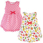 Touched By Nature Girls, Toddler, Baby And Womens Organic Cotton Short-Sleeve And Long-Sleeve Dresses, Fruit Sleeveless, 2 Toddl