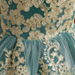 Nnjxd Baby Girl Dress Flower Embroidery Princess Tutu Pageant Party Gown 2006 Green Size(110) 3-4 Years