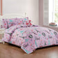 Sapphire Home 8 Piece Poodle Full Bedding Set For Girls, Bed In A Bag, Kids Comforter Set With Bed Sheets, Pillow Case, Toddler