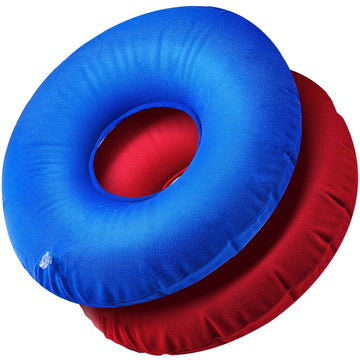 Zonon 2 Pieces Inflatable Donut Car Seat Inflatable Donut Cushion 15 Inch Round Ring Cushion for Tailbone Portable Pillows for H