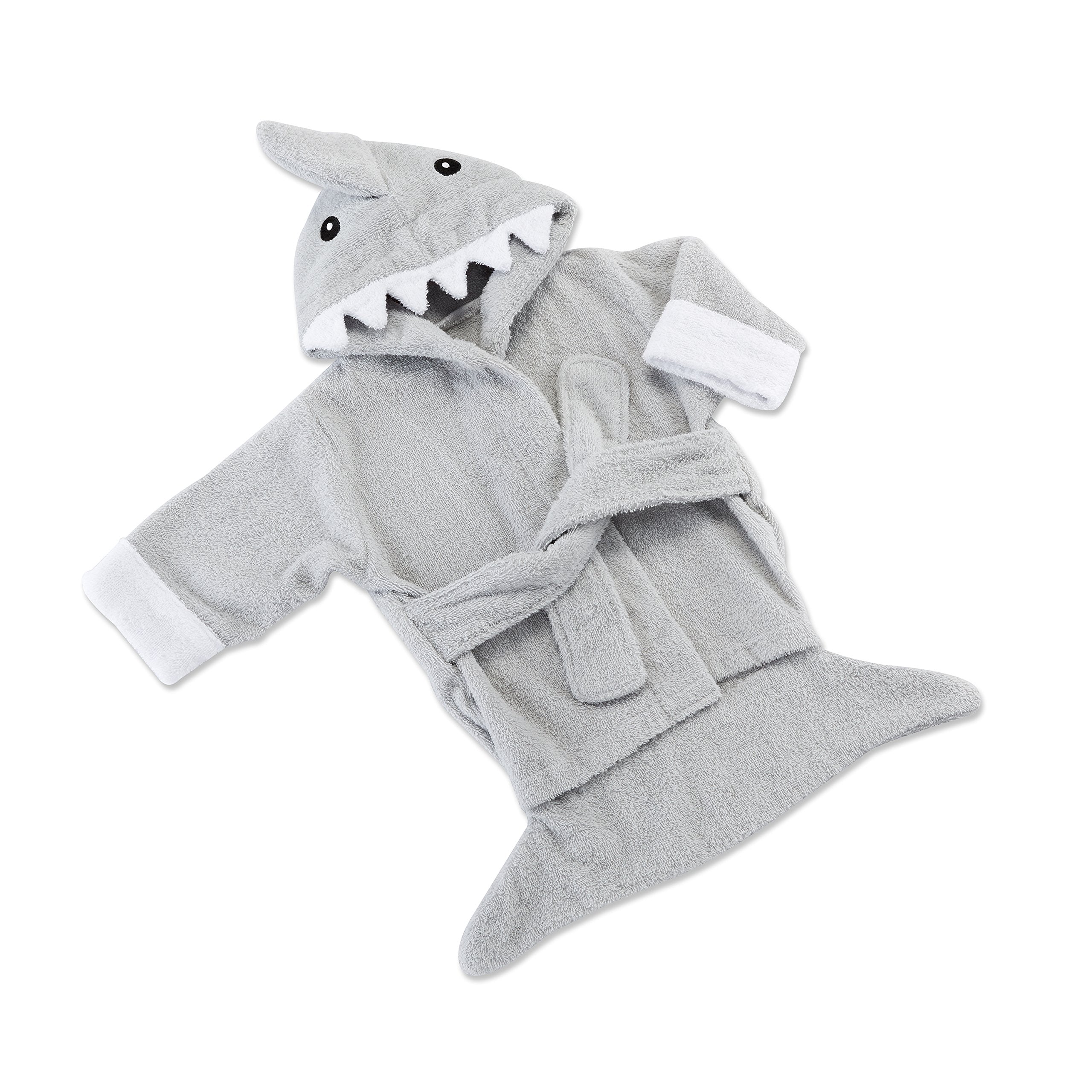 Baby Aspen Gray Baby Shark Hooded Towel Robe,Let The Fin Begin Baby Sh – Cutebab WBBAPB078JHKKCD