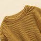 Infant Toddler Baby Girl Boy Knit Sweater Pullover Sweatshirt Warm Long Sleeve Shirt Tops Knitted Fall Winter Clothes (Yellow, 3