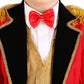 Ringmaster Costume For Kids | Child Circus Costume Includes Tailcoat Jacket, Vest, Bow Tie, Hat, And Boot Covers Red