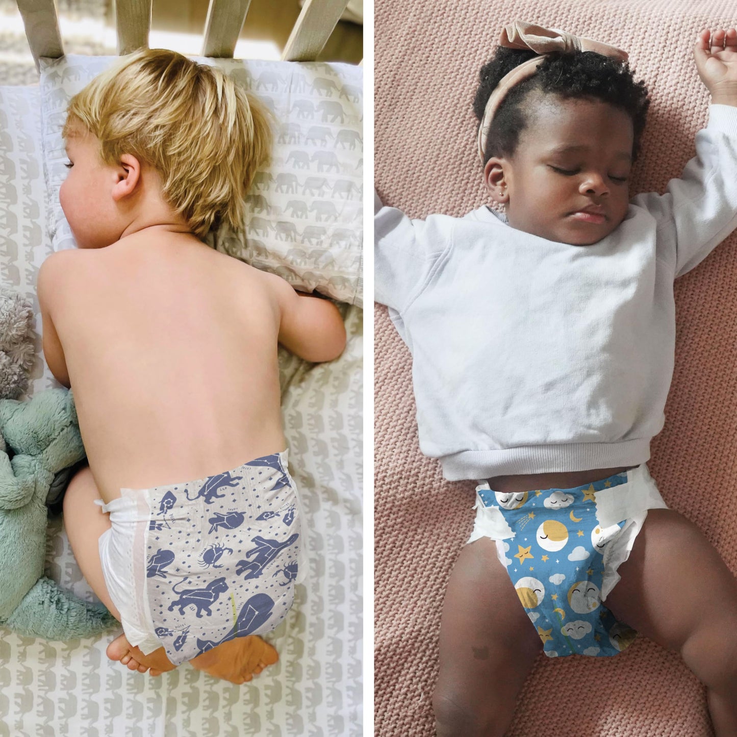 The Honest Company Clean Conscious Overnight Diapers | Plant-Based, Sustainable | Cozy Cloud + Star Signs | Club Box, Size 4 (22