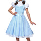 Girls Dorothy Deluxe Halloween Costume | Iconic Wizard of Oz Character | Classic Kansas Girl Gingham Dress with Hair Ribbons X-L