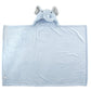 Hudson Baby Unisex Baby And Toddler Hooded Animal Face Plush Blanket, Blue Elephant, One Size