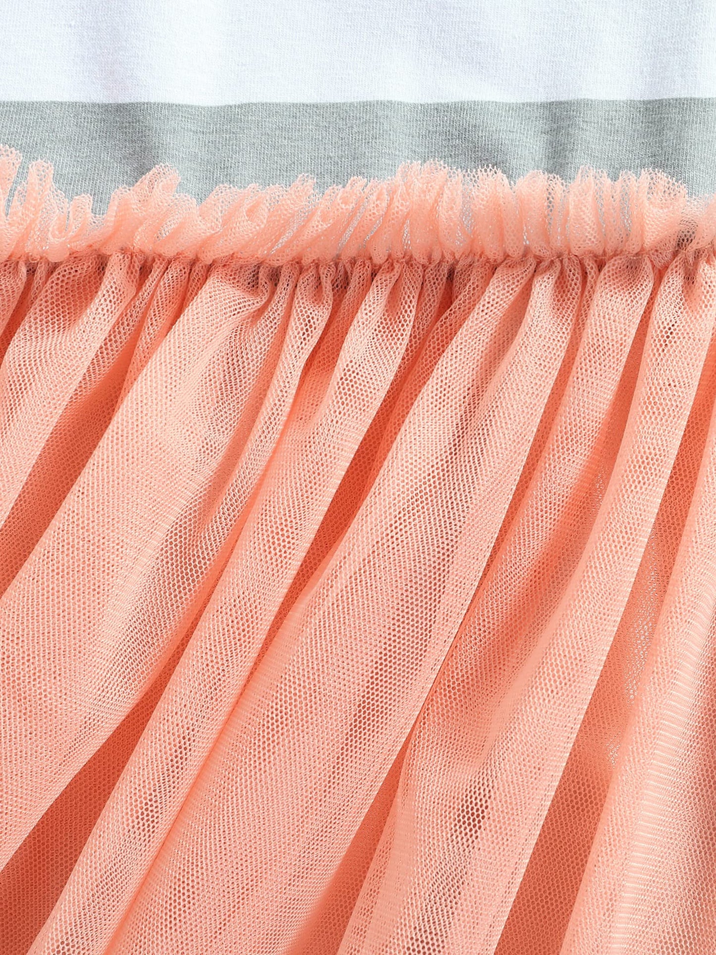 Baby Toddle Girls Tutu Dress Short Sleeves&Sleeveless Stripe Tulle Skirts A-Line Dress (Lotus Root Pink, 4T)
