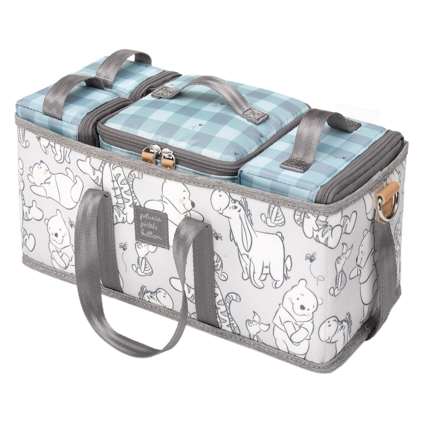 Petunia Pickle Bottom Deluxe Kit, Baby Diaper Caddy Organizer, Organize Diaper Bag, Stroller, Nursery, Disneys Playful Pooh