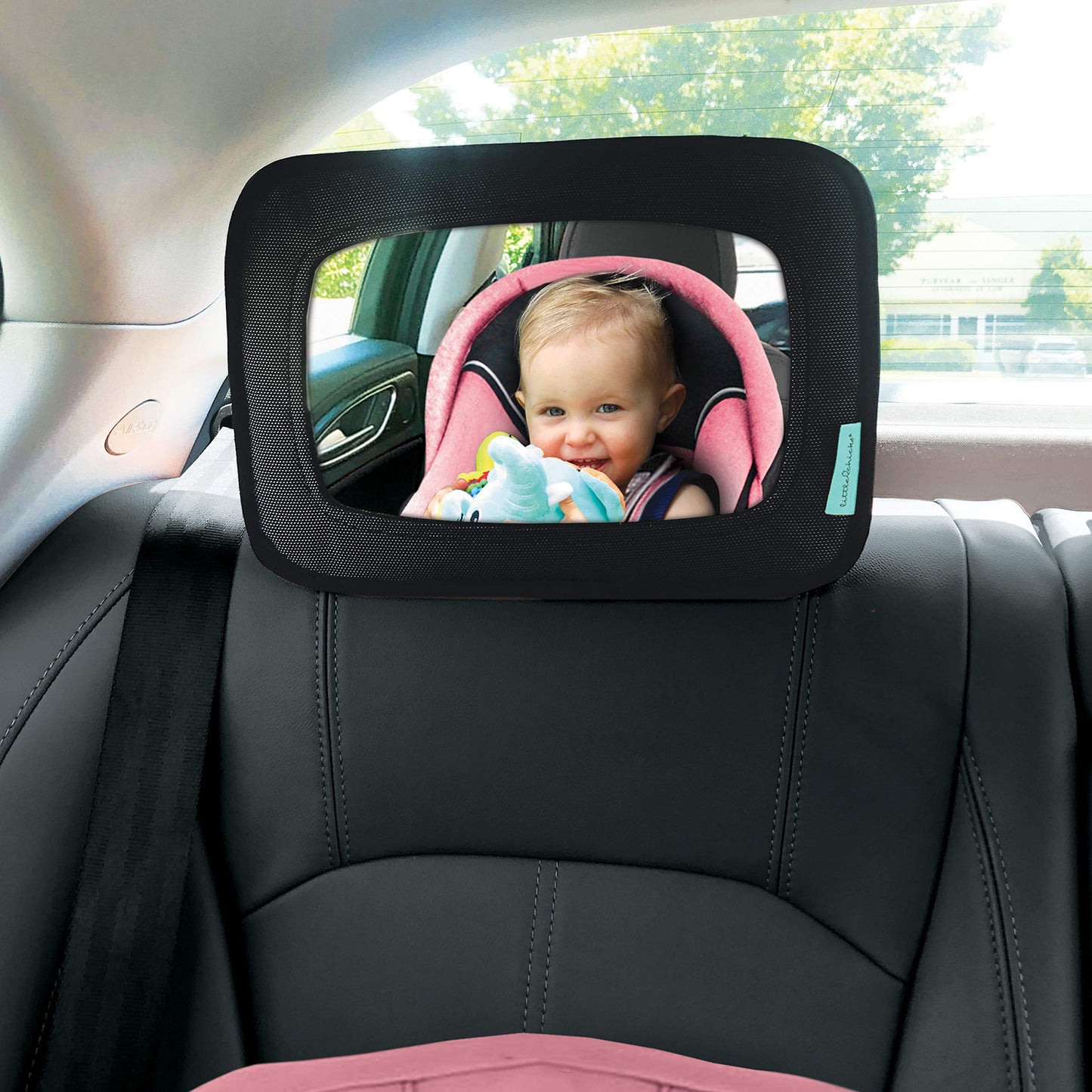 Little Chicks Rear Facing Baby Easy View Safety Mirror - Car Mirror For Baby And Toddlers With Clear Wide View - Essential Car S