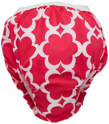 Kushies Baby Waterproof Training Pant (33-38 Pounds), Fuchsia Modern Flowers, X-Large