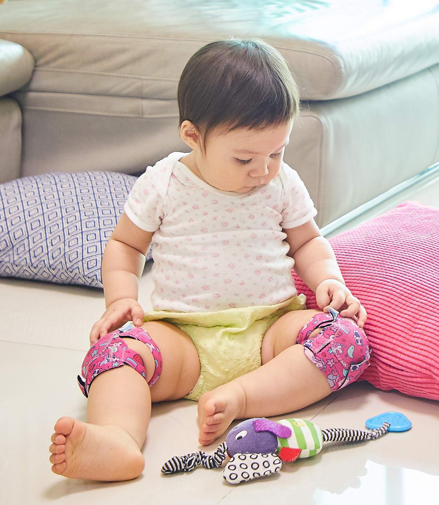 Simply Kids Baby Crawling Knee Pads (2 Pairs), Rodilleras para Bebe - Comfortable Knee Protector for Toddler, Infant, Girl, Boy,
