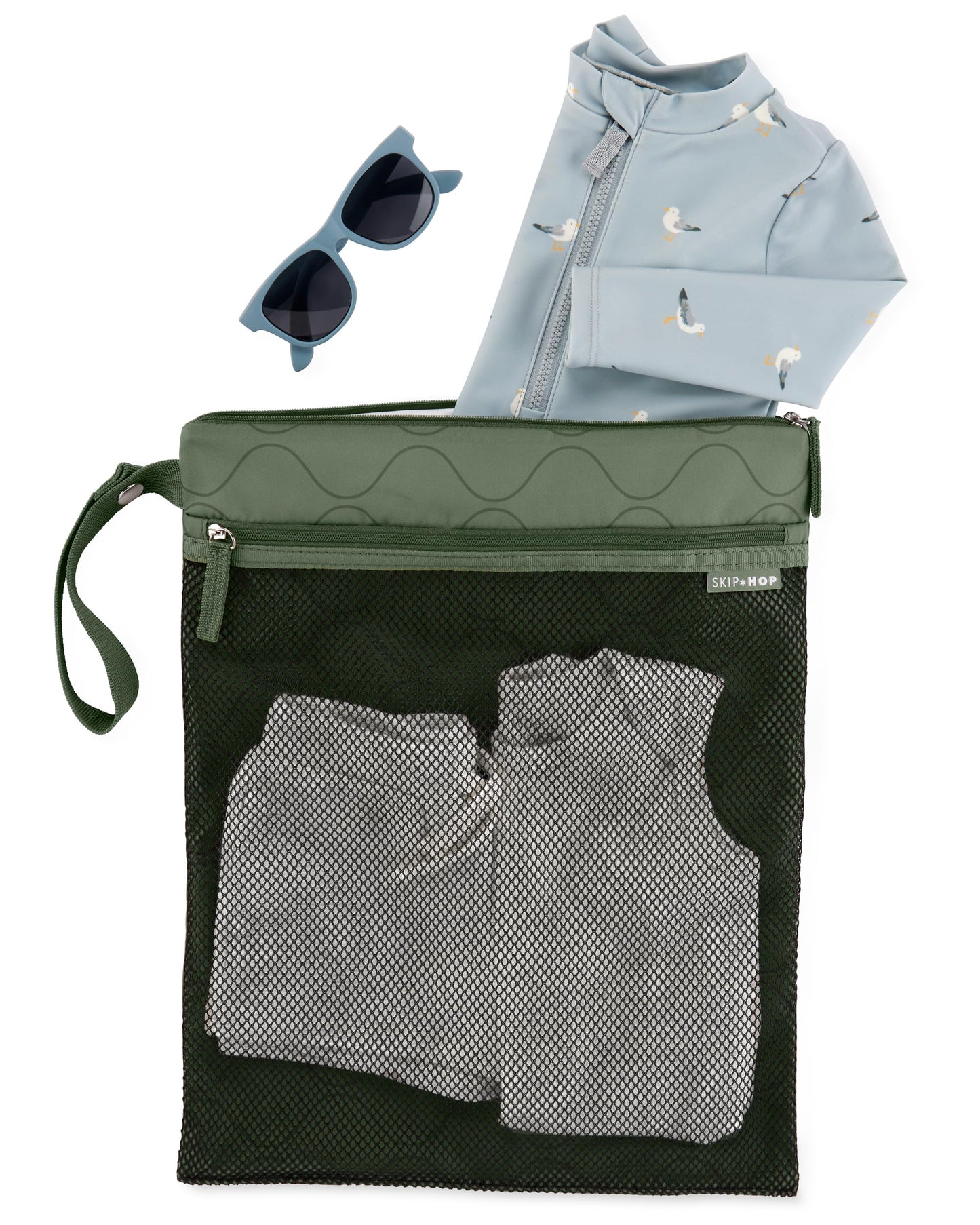Skip Hop Waterproof Wet Dry Bag, Grab & Go, Sage