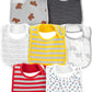Simple Joys By Carter'S Baby 7-Pack Teething Bibs, Bear/Dinosaur/Stripe, One Size