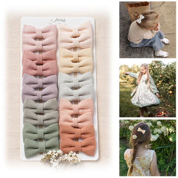 Baby Hair Clips With Bows For Girls,20Pc Handmade Fully Lined Hair Barrettes,Hair Accessories For All Age Girls Toddlers Infants