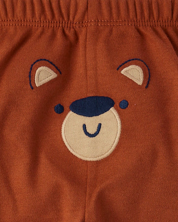 The Children'S Place,Baby Boys,And Newborn Jogger Bottoms,Animals/Bear Face/Green 3-Pack,9 Months,12 Months