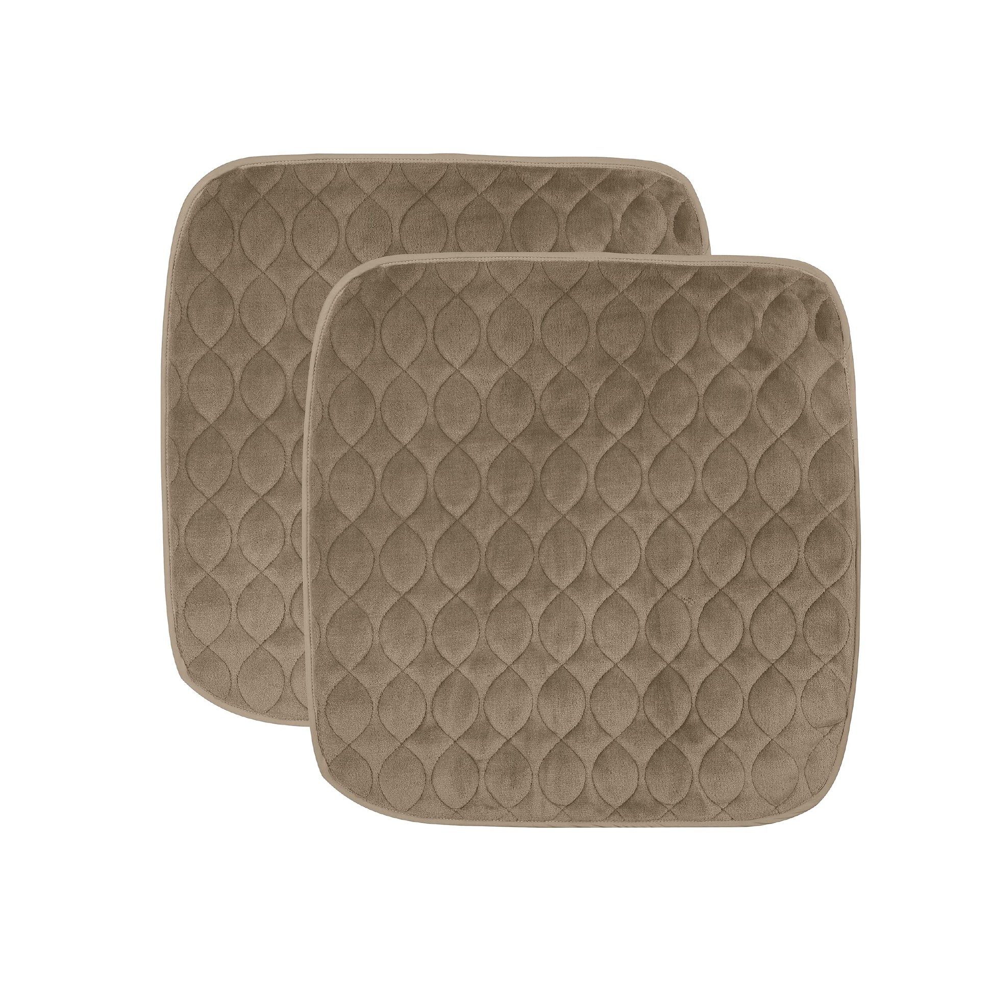 FRESH IDEAS Waterproof & Washable Seat Protector Pad, Tan, 2-Pack