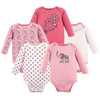 Hudson Baby Unisex Baby Cotton Long-Sleeve Bodysuits, Boho Elephant, 6-9 Months Us